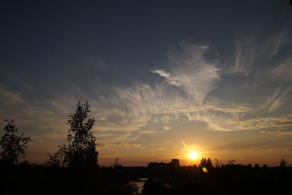 Солнце село в облака